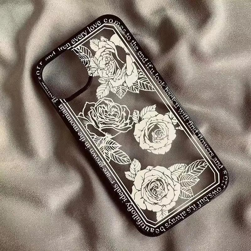 Flower Phone Case For Samsung A06 A16 S25 S24 S23 S22 Ultra S24 FE A54 A35 A15 A55 A52 A34 5G Vintage White Rose Clear Cover