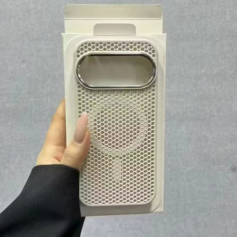 Case For Google Pixel 10 Pro XL 11 Pixel11 For MagSafe Magnetic Cooling Honeycomb Mesh Protective Cover Metal Lens Frame Shell