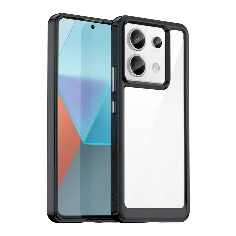 For Redmi Note 13 Pro 5G Case For Redmi Note 13 Pro 5G Cover 6.67 inch Colorful Soft Edge Silicone Transparent Bumper