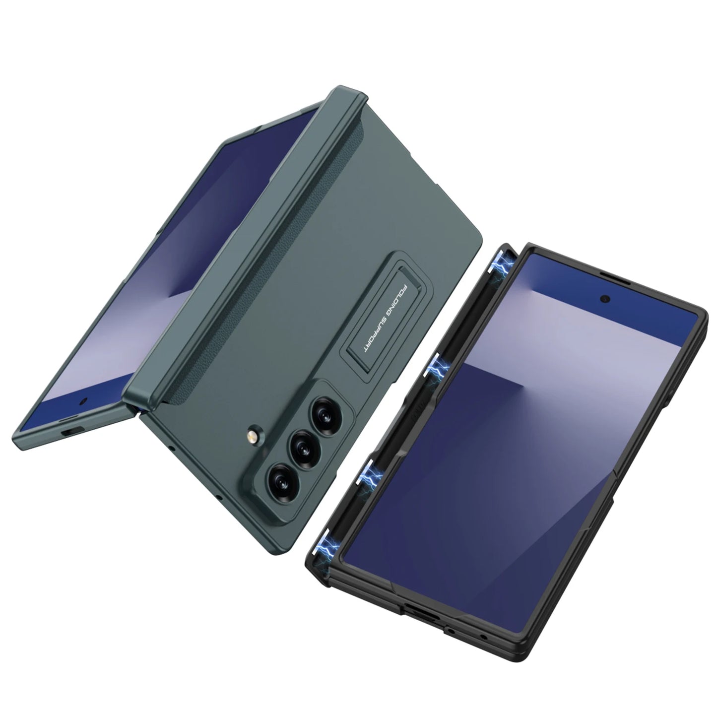 360 All-included Magnetic Hinge Case For Samsung Galaxy Z Fold 7 6 5 4 3 5G With Screen Protect  Glass Holder Shockproof Cover