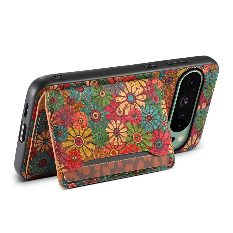 Flower Figure Leather Magnetic Wallet Phone Case For Google Pixel 10 9A 9Pro 8 8A 8Pro 7 7A 7Pro 6A 6Pro Card Holder Back Cover