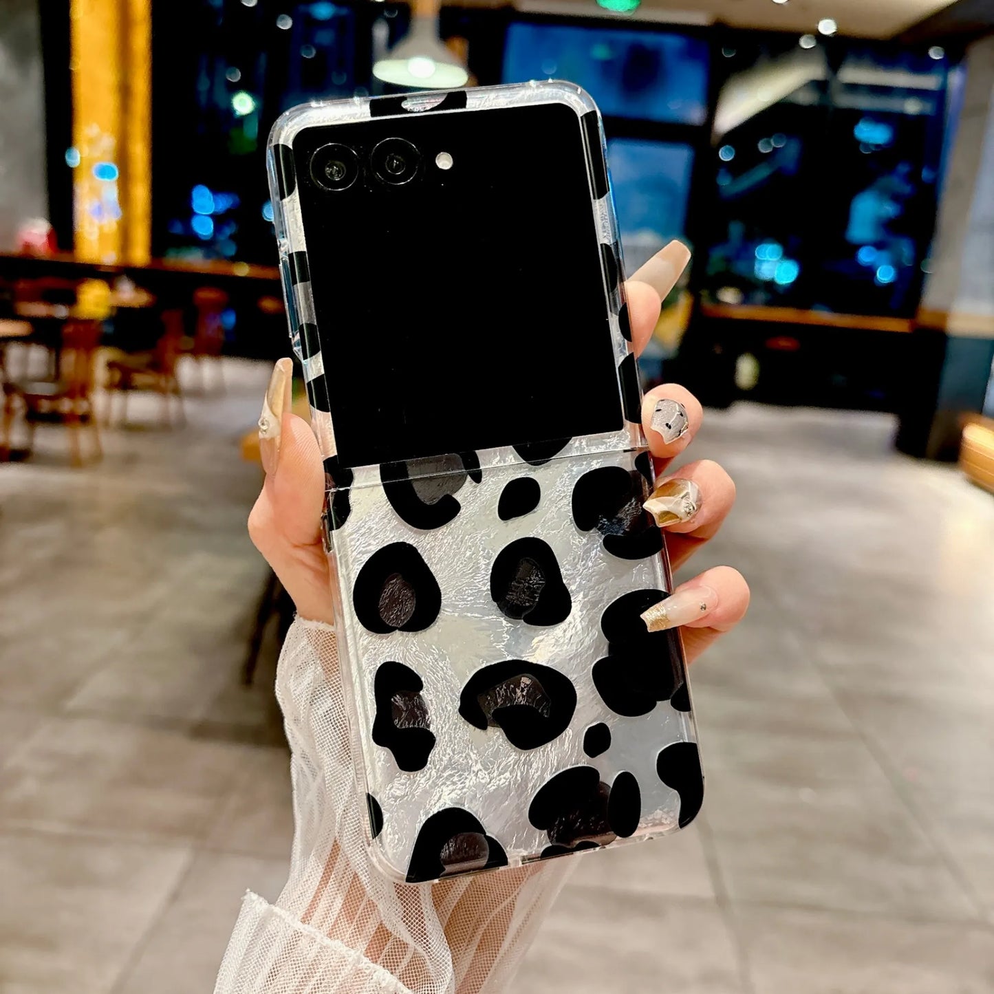 Phone Case For Motorola Razr 60 Ultra Moto 50 Ultra 2025 Plus 2024 Plus Leopard Pink Black Yellow Cute Colorful Hard PC Cover