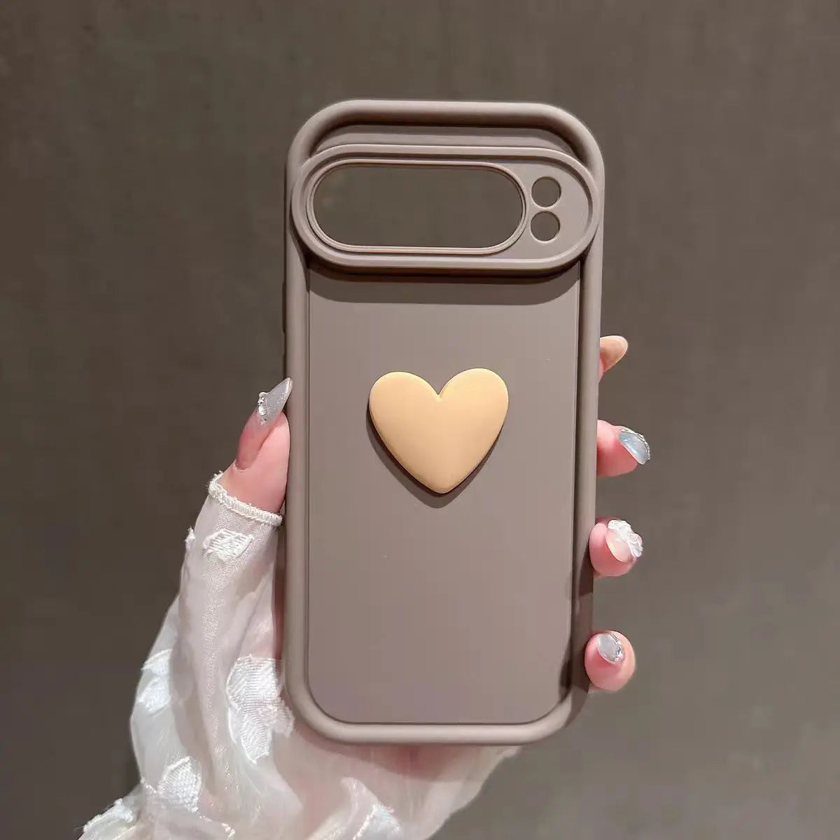 Love Heart Silicone Camera Lens Protective Silicone Case for Google Pixel 10 9 9A 8 8A 7 7A Pro XL Phone Cover