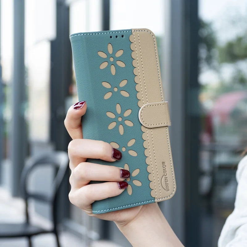 Colorful Flowers Wallet Card Holder Magnetic Leather Case for Google Pixel 10 9 Pro XL 8 8A Pixel9 Pixel8 Flip Purse Phone Cover