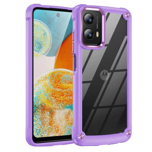 Luxury Rugged Heavy Duty Shockproof Clear Case For Motorola Moto G Stylus Play 5G 2024 Silicone Frame Bumper CD Texture Cover