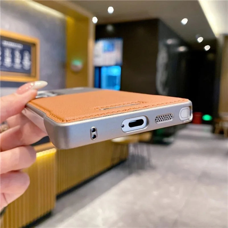 New Fragrance PU Leather Case for Samsung Galaxy S25 Ultra S24 Ultra Frameless Slim Shockproof Cover for Samsung S22 S23 Ultra