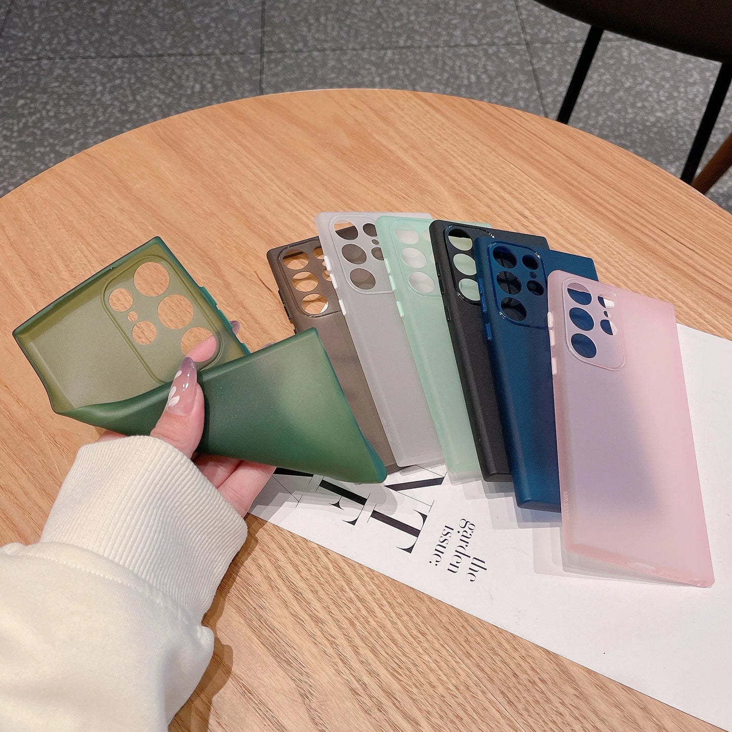 Thin Matte Shockproof Case For Samsung Galaxy S25 S24 S23 S22 S21 Ultra Plus FE A52 A53 A73 A72 A32 A14 A54 Note 20 Ultra Cover