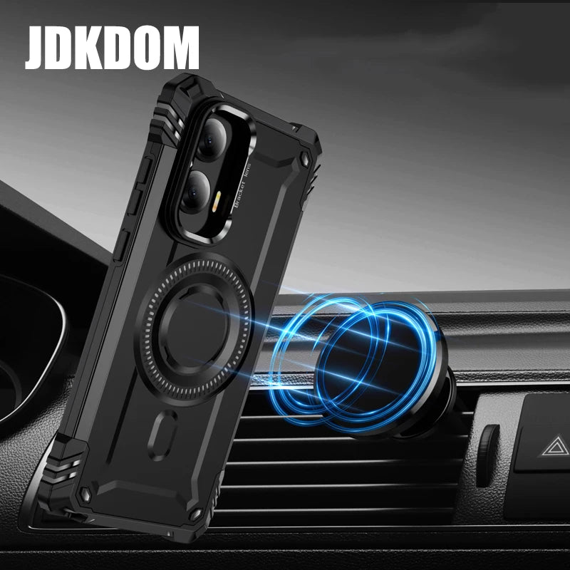 JDKDOM Military Shockproof Bracket Phone Magnetic Case For Motorola G Play G Power 2025 G Stylus 5G 2024 G Pure G 5G 2023 Cover