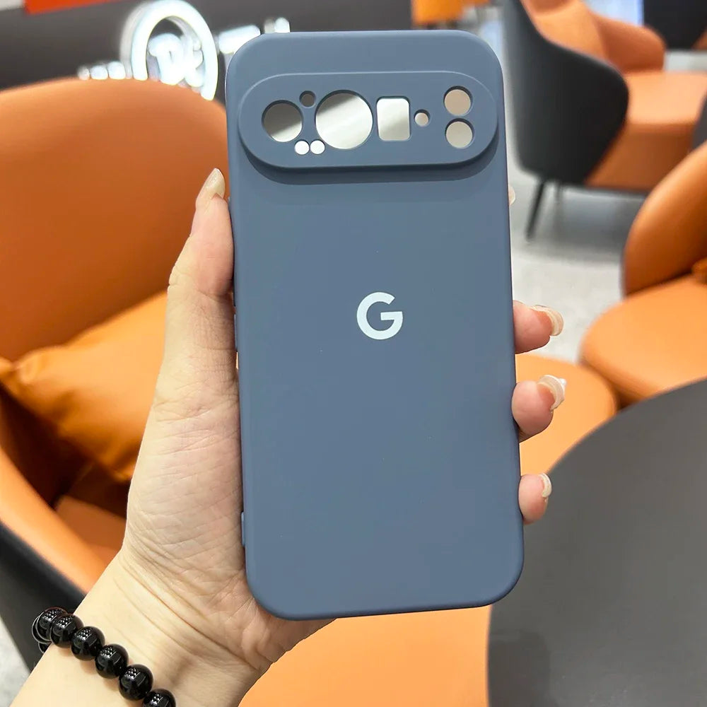 For Google Pixel 9 9a 8 8Pro 8a 7 7Pro 7a Case Liquid Silicone Soft Cover for Pixel 9ProXL 6 6Pro 6a 5 5a Shockproof Plain Cover