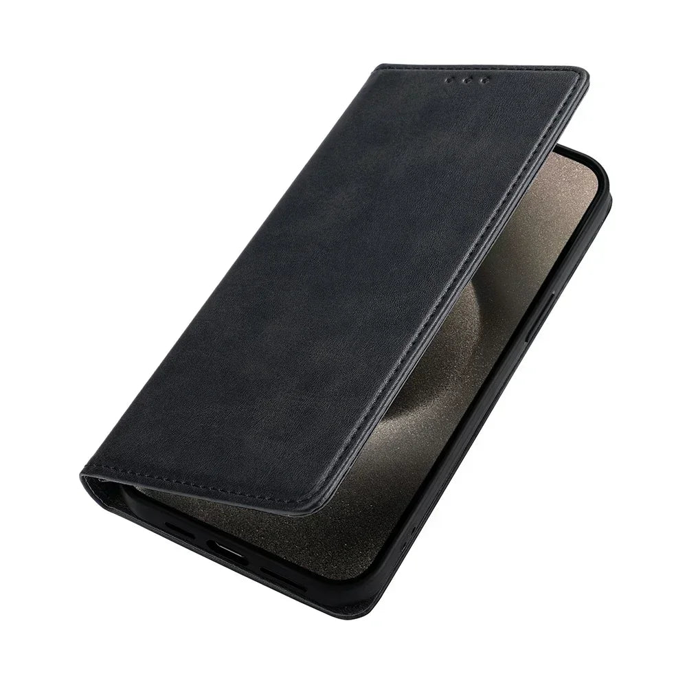 For Moto G75 Leather Flip Case Magnetic Business Wallet Case for Motorola G35 G45 G55 G75 G85 G15 G05 Moto G 5G 2025 Book Cover