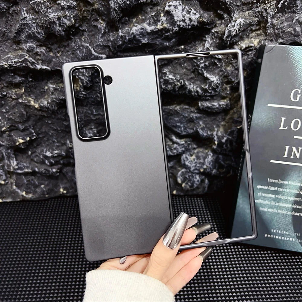 Luxury Matte Solid Camera Protect Bumper Case For Samsung Galaxy W25 Z Fold SE New Solid Candy Color Skin Feeling Back Cover