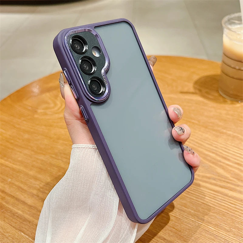 Transparent With Full Lens Protection Case For Samsung Galaxy S25 S24 S23 FE Plus Ultra A16 A06 A55 A54 A35 A25 A15 A14 A13 4G5G