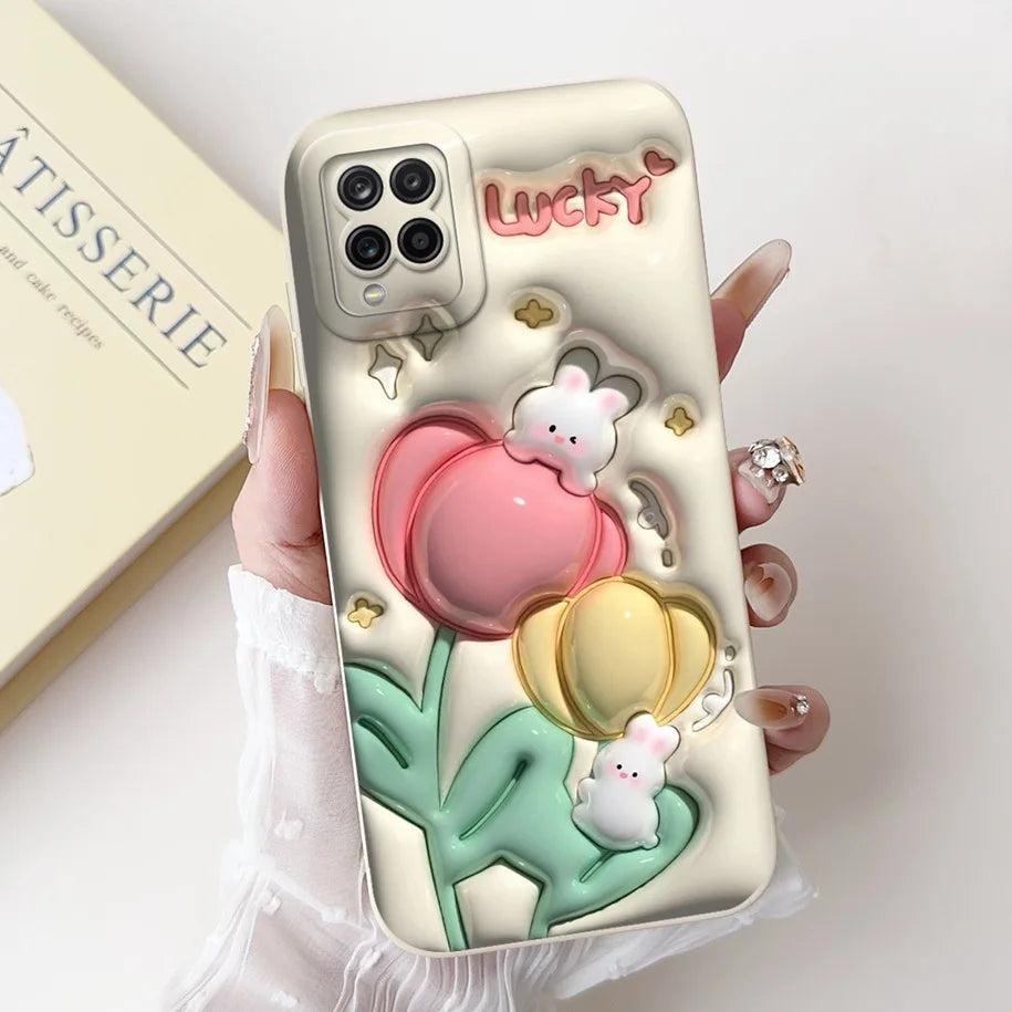 Case For Samsung Galaxy A22 M22 M32 4G Case SM-A225F SM-M225F SM-M325F Shockproof Cover Fashion Painted Soft Silicone Phone Capa