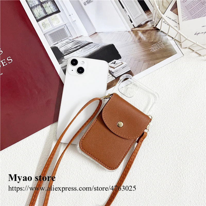 Trendy Leather Wallet Crossbody Strap Phone Case For Motorola Moto edge 40 Neo 30 Lite 50 Pro Cover Necklace Lanyard Cord Bag