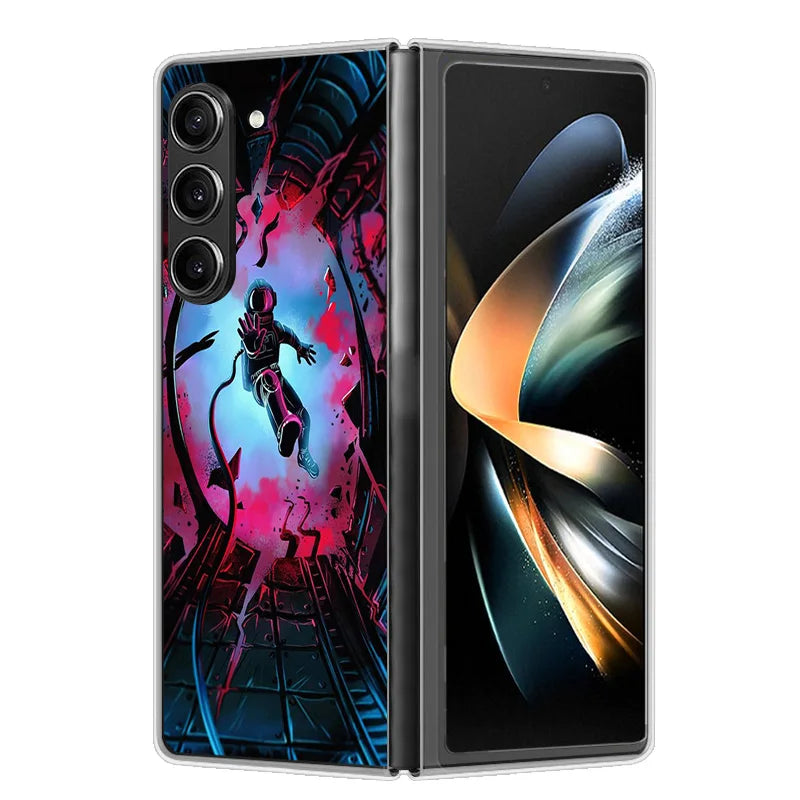 Case For Samsung Galaxy Z Fold 6 Cover Shockproof Hard Plastic PC Cases For Samsung Z Fold6 Fold 6 5G Fundas Cute Painted Bumper