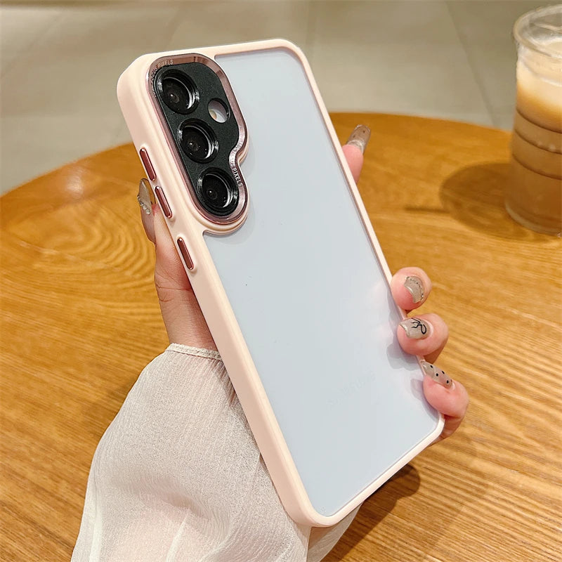 Transparent With Full Lens Protection Case For Samsung Galaxy S25 S24 S23 FE Plus Ultra A16 A06 A55 A54 A35 A25 A15 A14 A13 4G5G