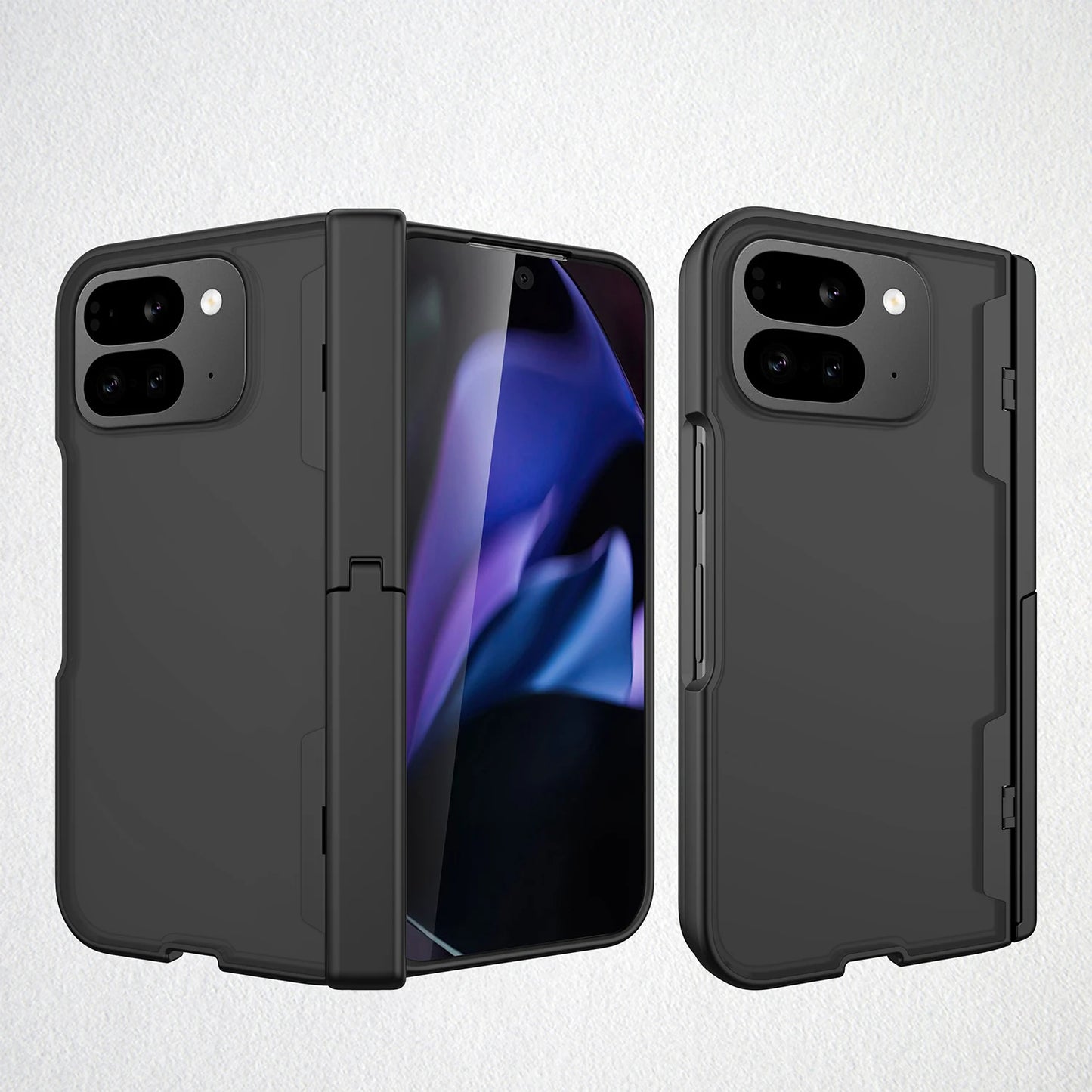Kickstand Hinge Protective Frosted Case For Google Pixel 10Pro Fold With Built-in Tempered Glass Screen Protector