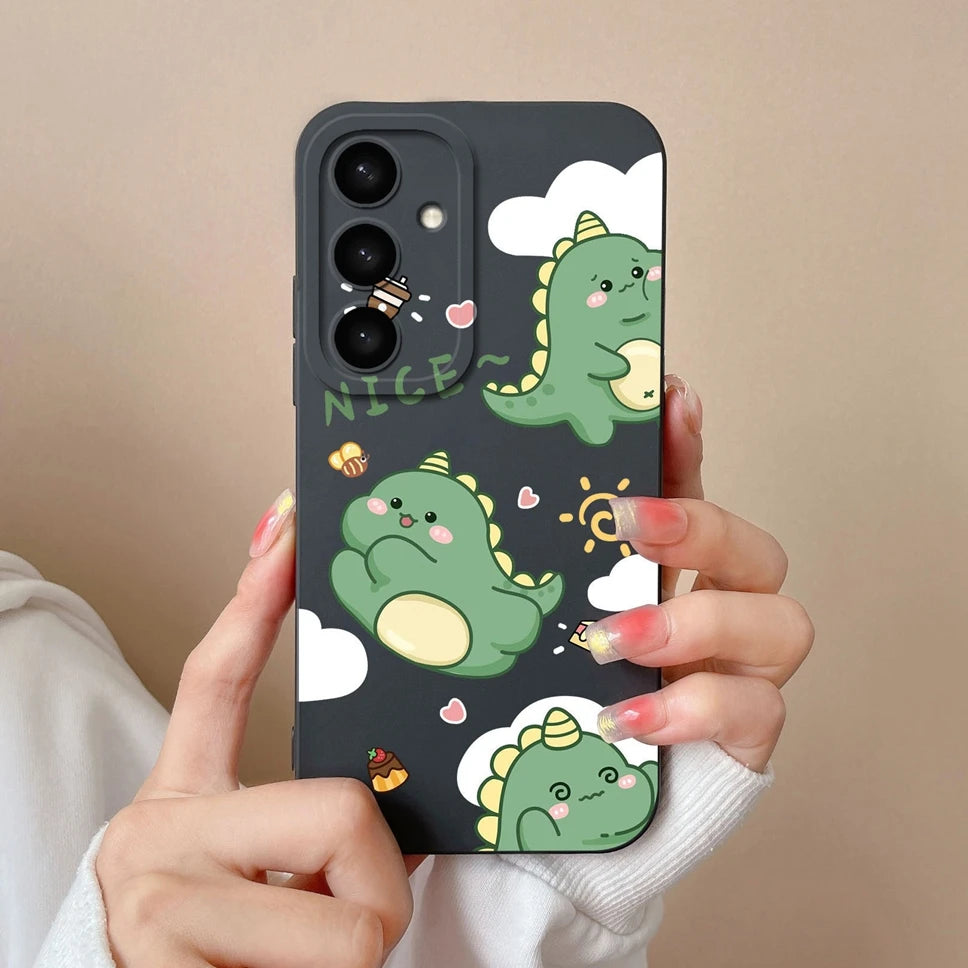 For Samsung Galaxy S25 Ultra Plus 5G Phone Case Cute Dinosaur Protective Back Cover For SamsungGalaxy S 25 Ultra + Funda Capa