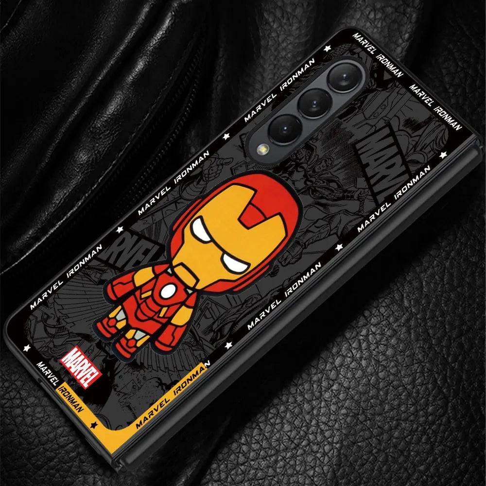 Cartoon Marvel Spiderman Groot Case for Samsung Galaxy Z Fold6 Z Fold4 5G Z Fold3 Z Fold5 5G ZFold4 Hard PC Shockproof Cover