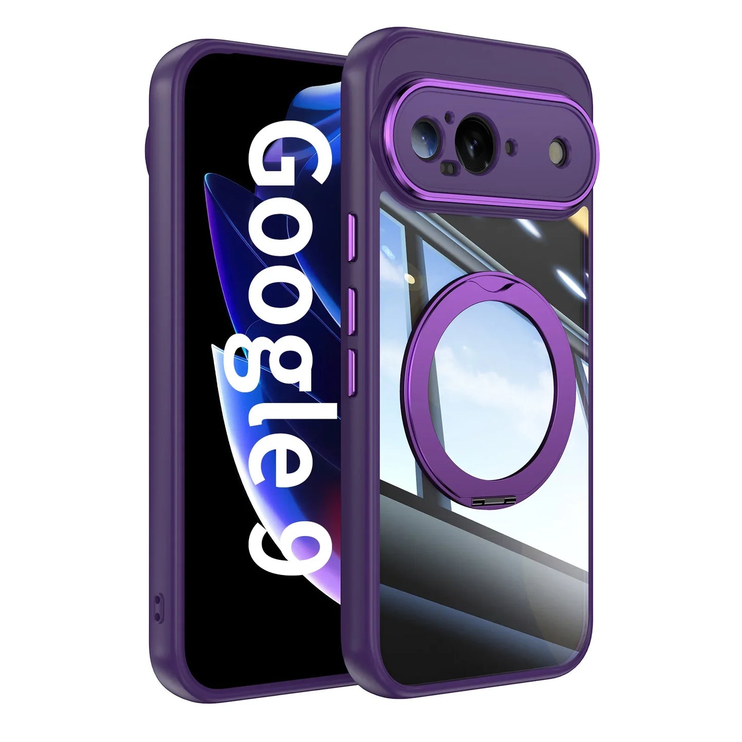 Trendy 360 Degrees Magnetic Rotating Bracket Phone Case for Google Pixel 10 9 8 Pro XL 8A 9A Drop Proof Protective Mobile Cover
