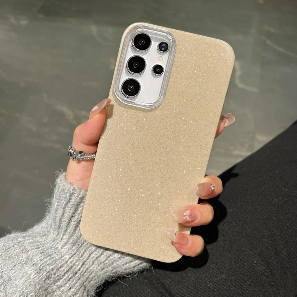 Luxury Bling Glitter Armor Case for Samsung Galaxy S25 S24 S23 S22 S21 FE Ultra Plus A55 A16 A06 Shockproof Starlit Sky Cover