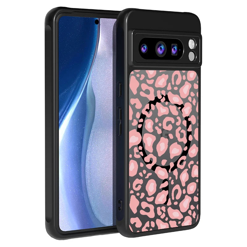 Leopard Print Case For Google Pixel 9 Pro Hybrid TPU+PC Shockproof Rugged Cover Funda For Pixel 9A 8A 7A Pixel 7 8 9 Pro XL Case