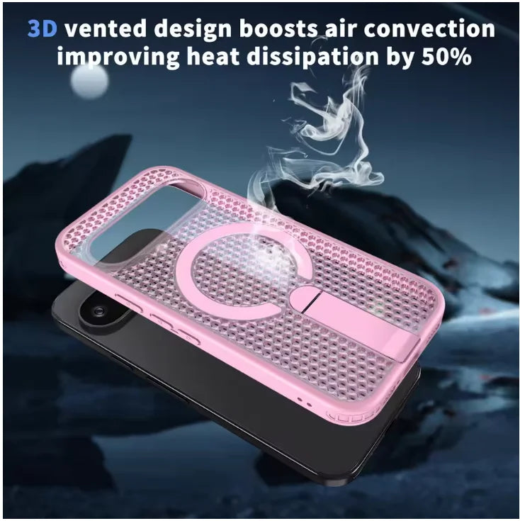 Honeycomb Cooling Stand Holder Magnetic Ring Case for Google Pixel10 Pro XL pixel 10 pro 10 9A 9 pro XL Armor Protective Cover