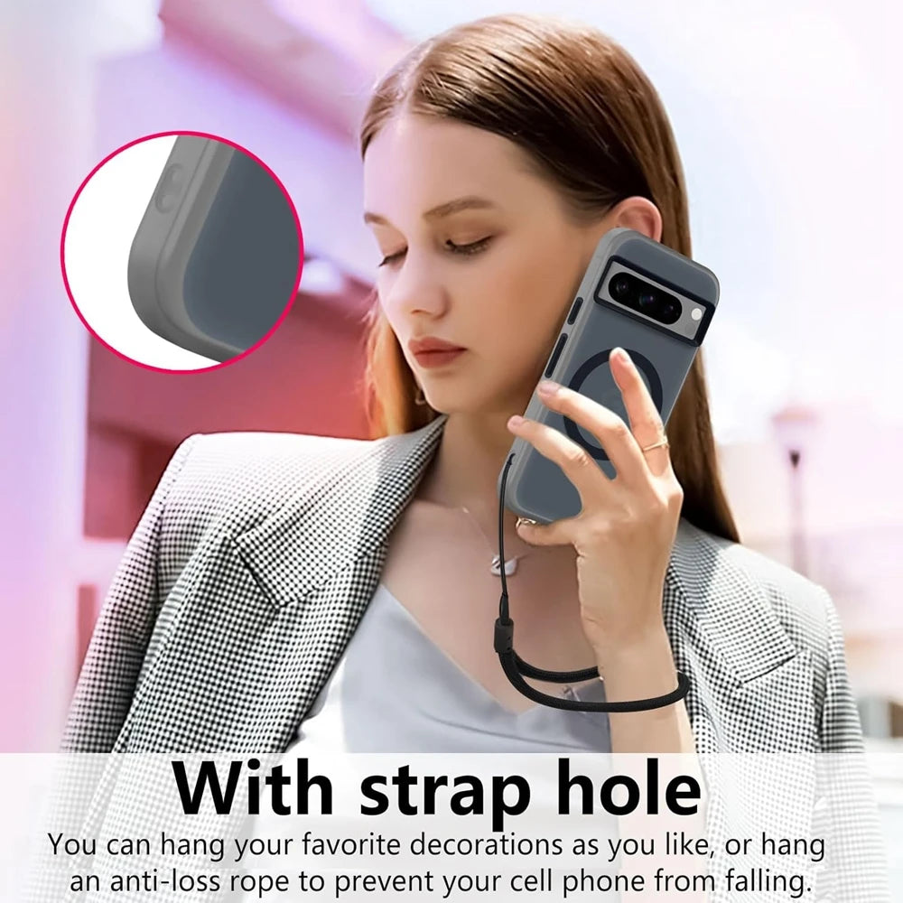 For Google Pixel 9A 9 Pro XL Magsafe Case Cute Translucent Candy Color Matte Magnetic Shockproof Cover for Google 8A 8 9 Pro XL