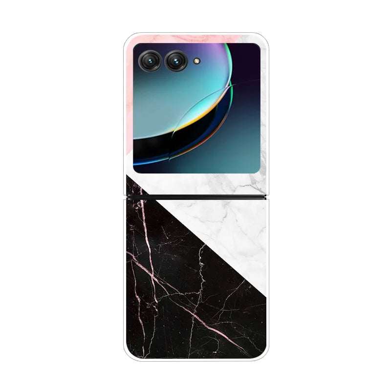 For Motorola Razr 40 Ultra Phone Case Flower Painted Clear Plastic PC Hard Back Cover For Moto Razr 40 Ultra Case 40Ultra 6.9"