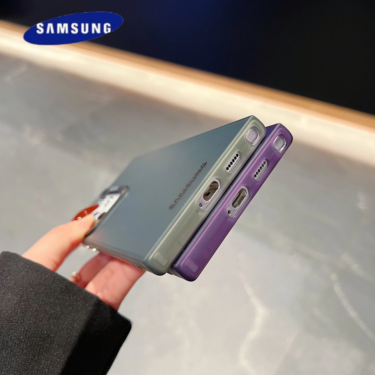 Matte Laser Case For Samsung Galaxy S25 S24 Ultra S23 S22 S21 Plus S20 FE Note 20 A54 A34 A14 A73 A53 A52 A71 Shockproof Cover