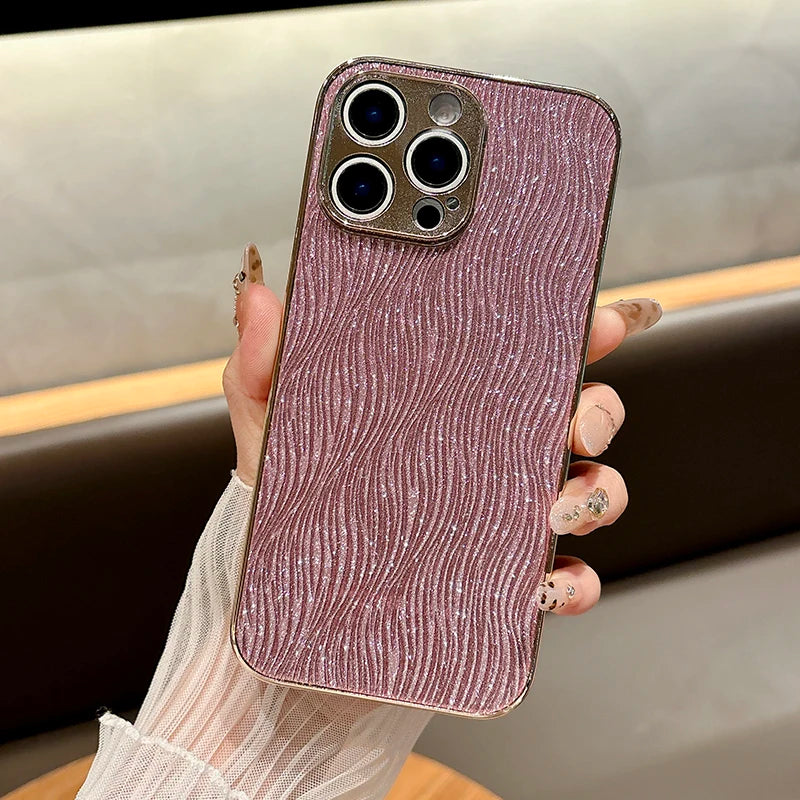 Glitter Rhinestone Shiny Shockproof Cover For Samsung Galaxy S23 FE S24 S25 Edge S24 Ultra Bling Sparkle Girls Pink Phone Case