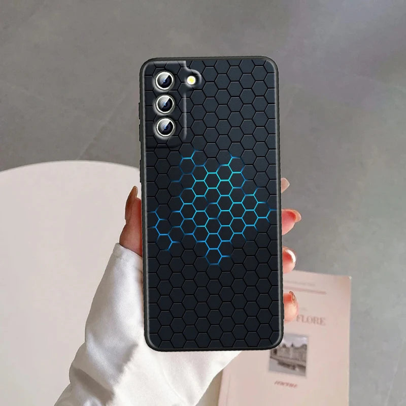 Car Carbon Fibre For Samsung Galaxy S24 S23 S22 S21 S20 FE S10 S10E Plus Ultra Pro Lite 5G Black Back Phone Case