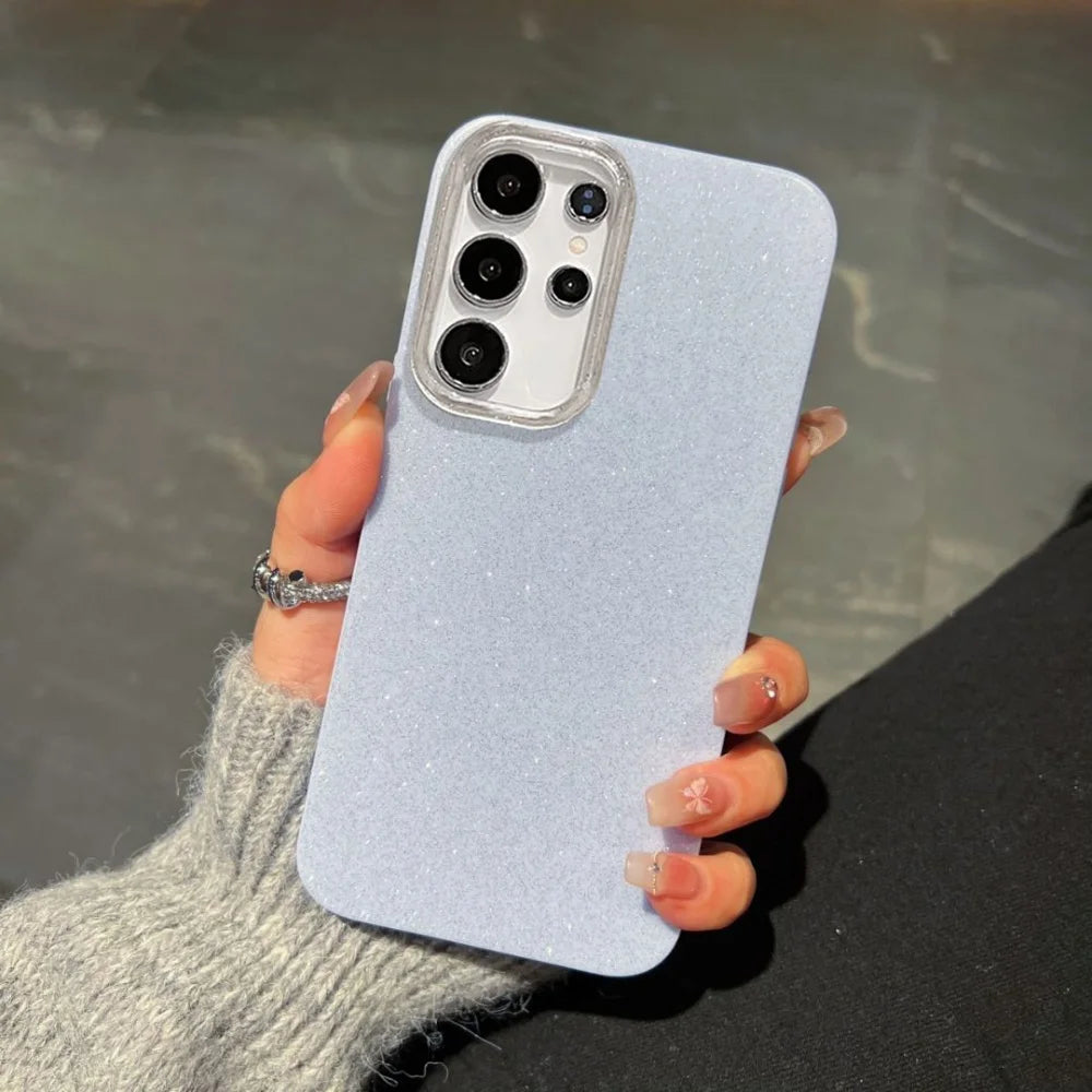 Luxury Bling Glitter Armor Case for Samsung Galaxy S25 S24 S23 S22 S21 FE Ultra Plus A55 A16 A06 Shockproof Starlit Sky Cover