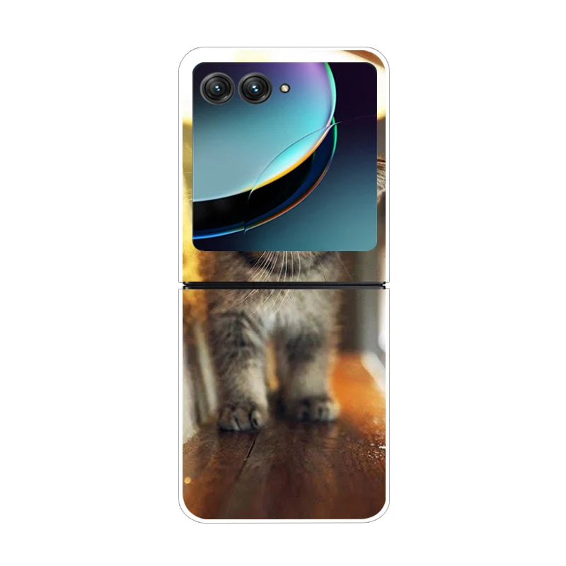 For Motorola Razr 50 Ultra Case Cute Transparent PC Hard Case Back Cover For Moto Razr 50 Ultra Phone Coque 50Ultra Plus Capa