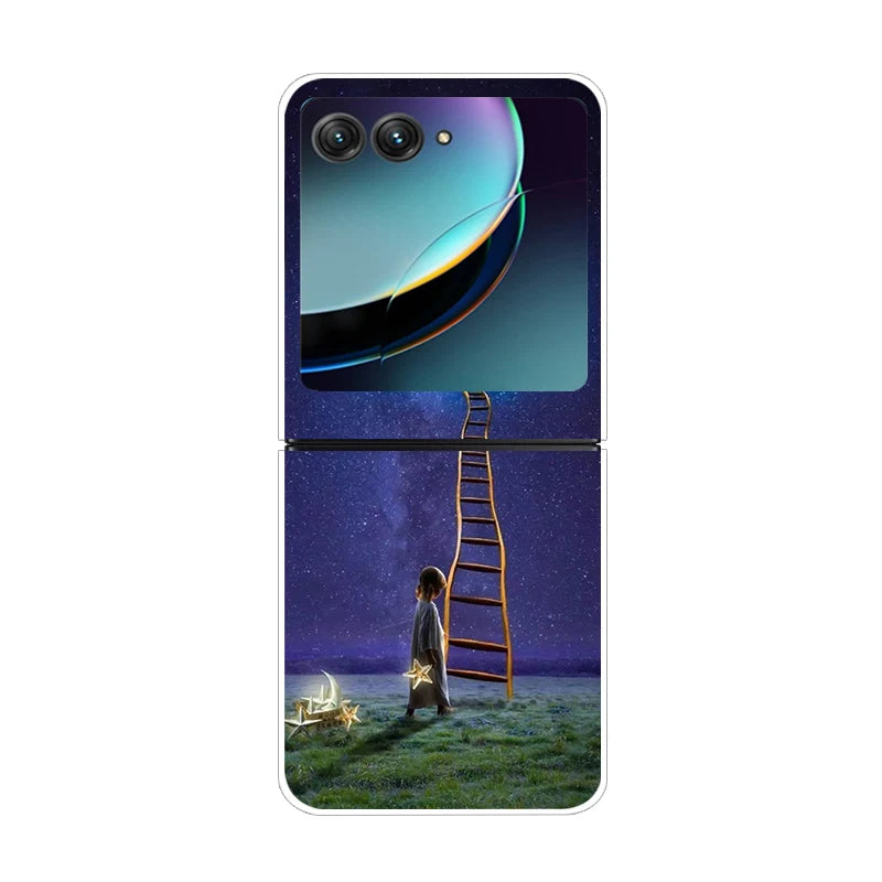 For Motorola Razr 50 Ultra Case Cute Transparent PC Hard Case Back Cover For Moto Razr 50 Ultra Phone Coque 50Ultra Plus Capa