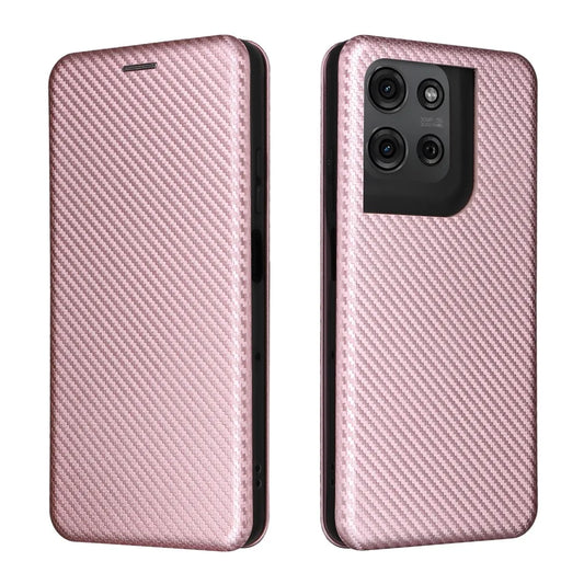 Magnetic Close Carbon fiber Flip Cover Leather Wallet Book Case For Motorola Moto Edge 50 40 30 20 Ultra Pro Fusion Neo