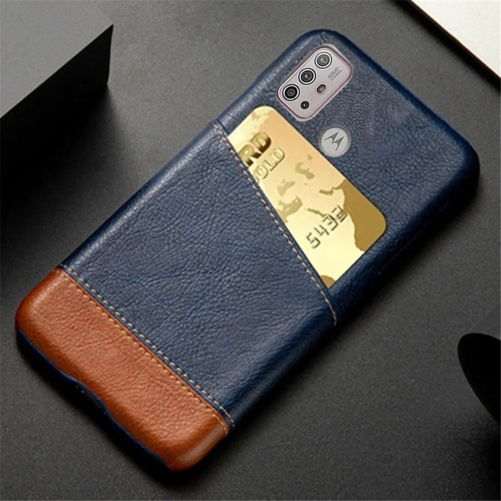 For Motorola Moto G10 G30 G50 G60 Case Card Slot Mixed Splice PU Leather Cover for Moto G60 G60S G100 G200 Back Coque Funda