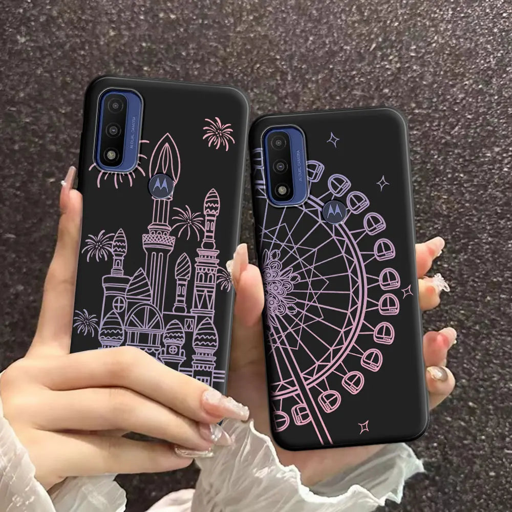 For Moto G 5G Plus G Power Pure Case Soft Silicone Beauty Floral TPU Phone Case For Motorola Moto G 5G 2022 2024 Back Cover