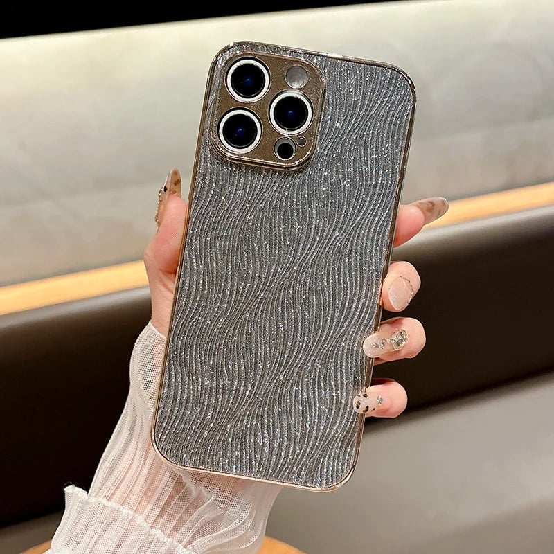 Glitter Rhinestone Shiny Shockproof Cover For Samsung Galaxy S23 FE S24 S25 Edge S24 Ultra Bling Sparkle Girls Pink Phone Case