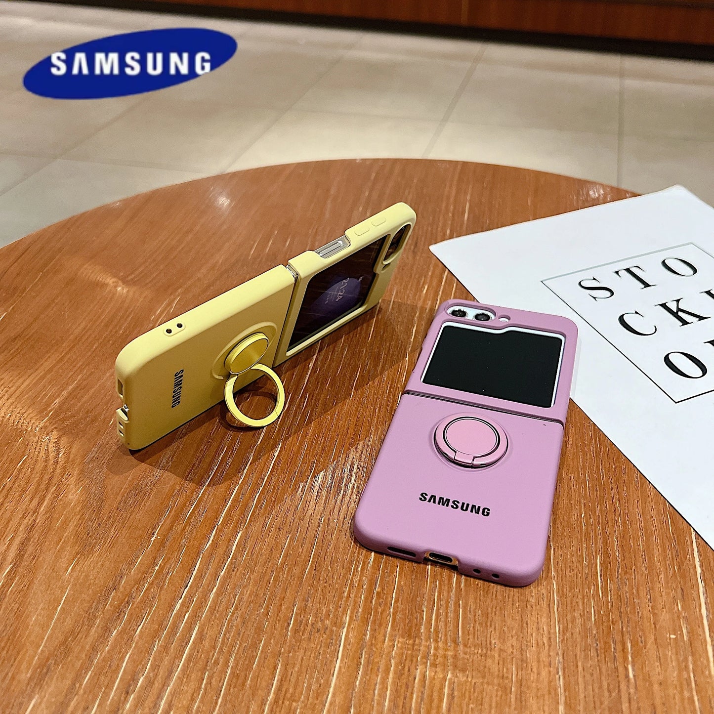 Luxury Official Candy Color Liquid Silicone  Ring Holder Phone Case Samsung Galaxy Z Flip 7 6 5 4 3 Shockproof Protective Cover