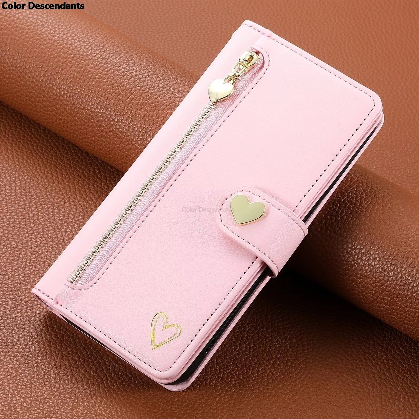 Luxury Flip Zipper Wallet Case for Moto Edge 40 Neo 30 Ultra 20 Fusion S30 X40 X30 Pro Multi 9-Card Leather Wrist Strap Cover