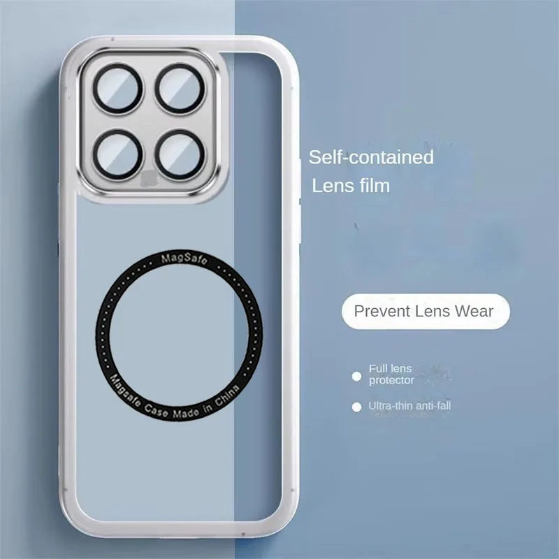 Luxury Transparent Magnetic Protect Case For MOTO G86 Power G56 G66J G66Y G85 G75 G45 G35 G15 G05 MagSafe TPU Protect Soft Cover