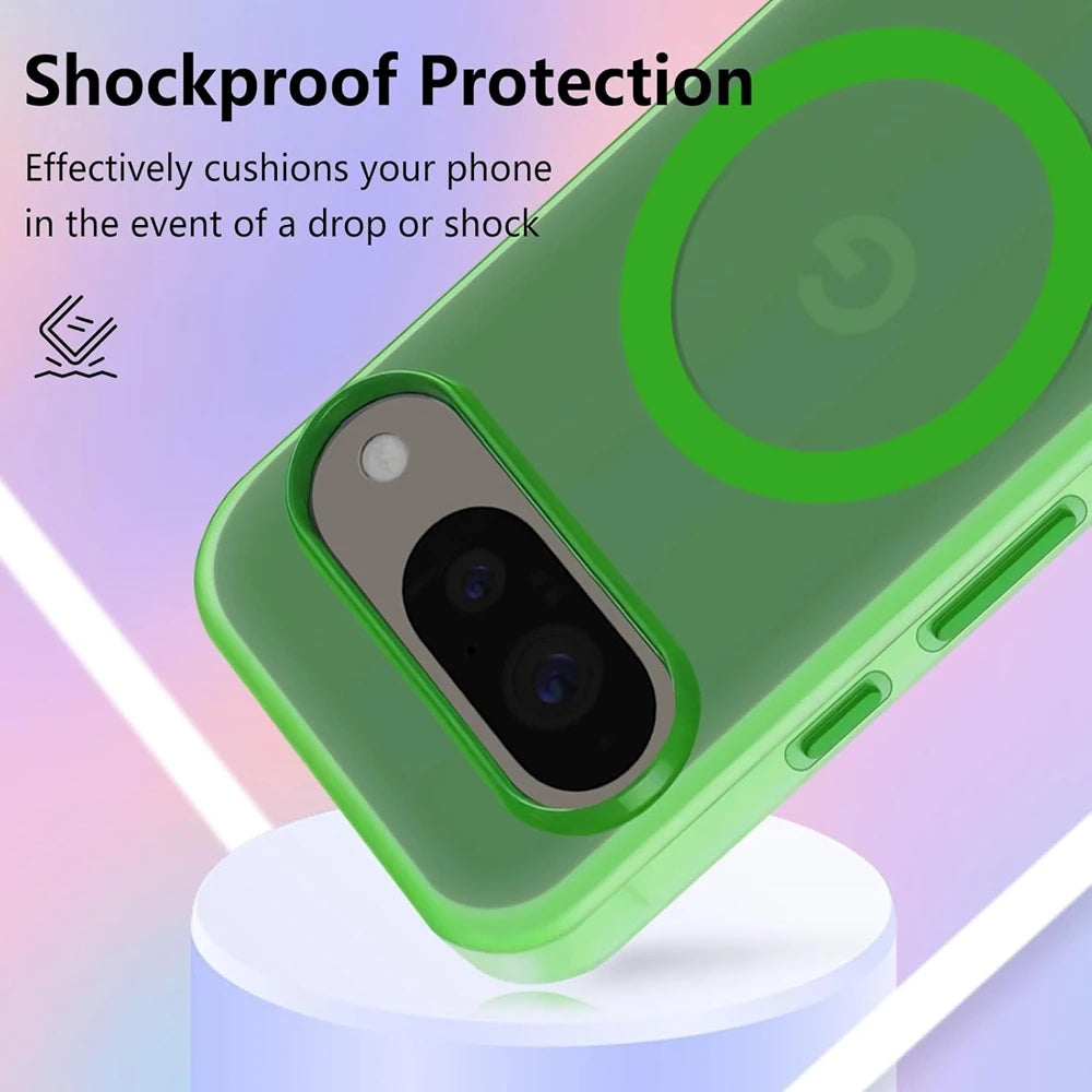 For Google Pixel 9A 9 Pro XL Magsafe Case Cute Translucent Candy Color Matte Magnetic Shockproof Cover for Google 8A 8 9 Pro XL