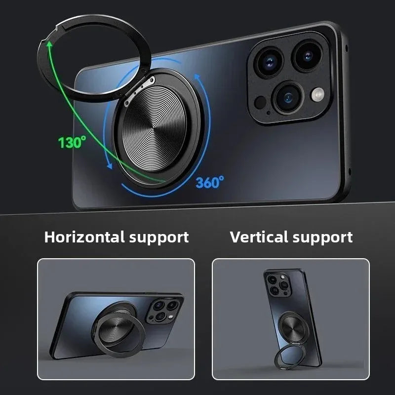 Metal Magnetic Magsafe Ring Holder Case For MOTO Edge 60 Pro S Stylus Fusion 50 Ultra NEO G85/75/35/15/05 Protective Back Cover