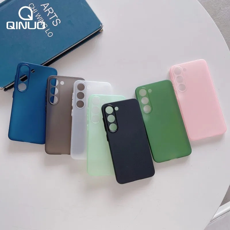 Thin Matte Shockproof Case For Samsung Galaxy S25 S24 S23 S22 S21 Ultra Plus FE A52 A53 A73 A72 A32 A14 A54 Note 20 Ultra Cover
