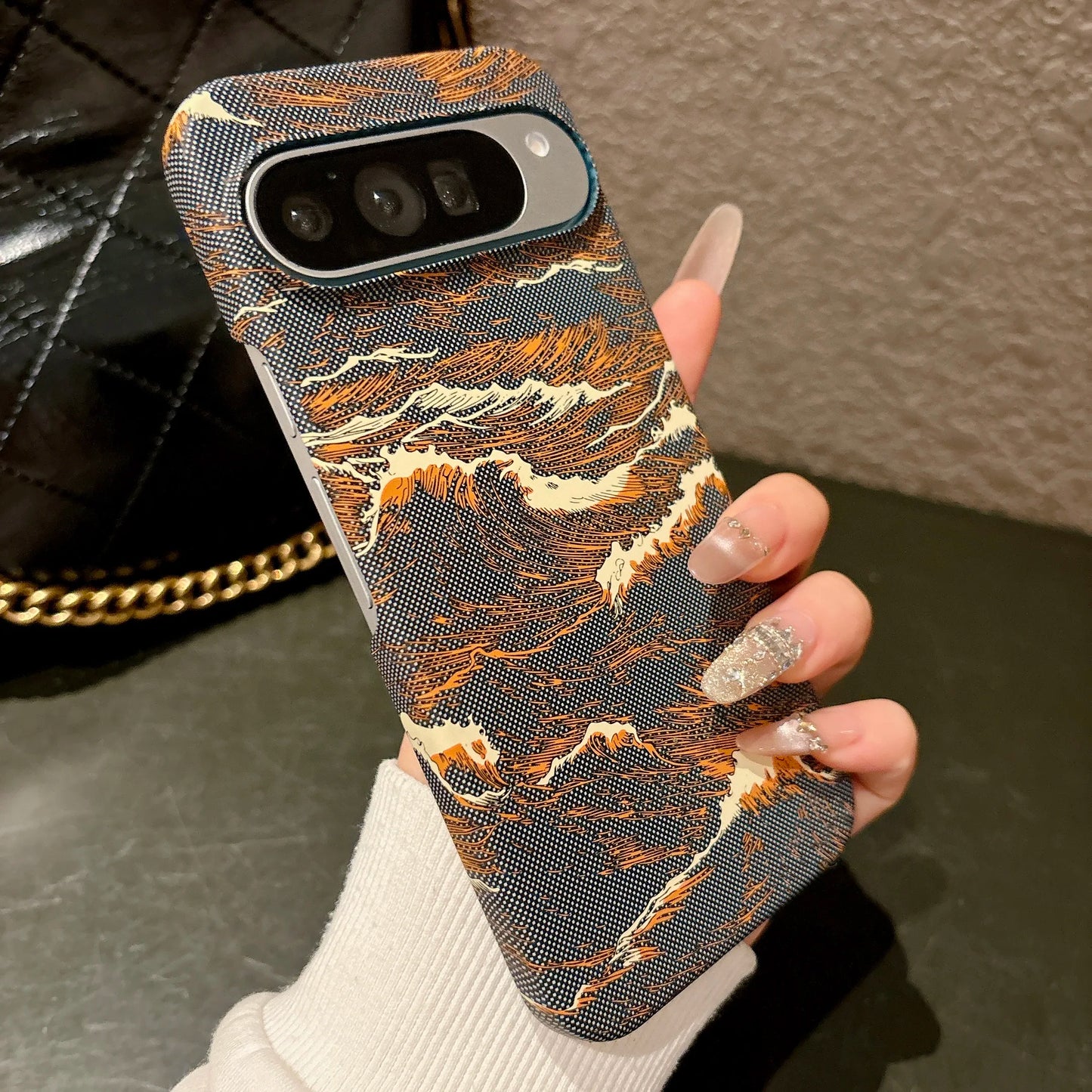 Luxury Kevlar Pattern Leather for Magsafe Wireless Charging Phone Case for Google Pixel 7 8 9 10 Pro XL 10A 9A Magnetic Cover