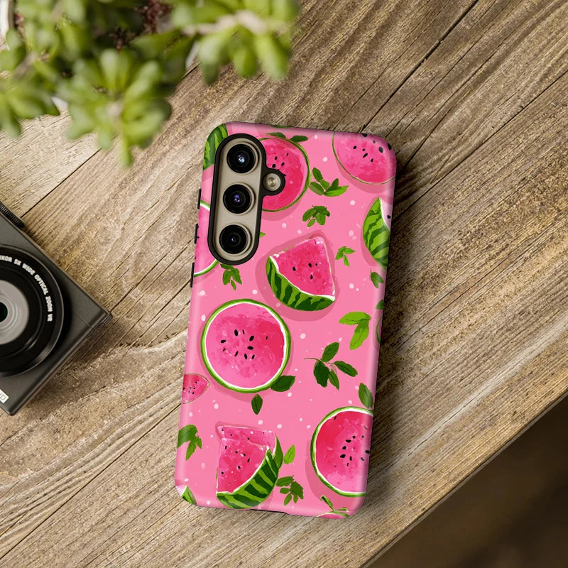 Fcicicase Watermelon Pattern Phone Case For Samsung Galaxy A16 A26 A 26 5G A56 A36 2 IN 1 PC TPU Double-layer Matte Cover