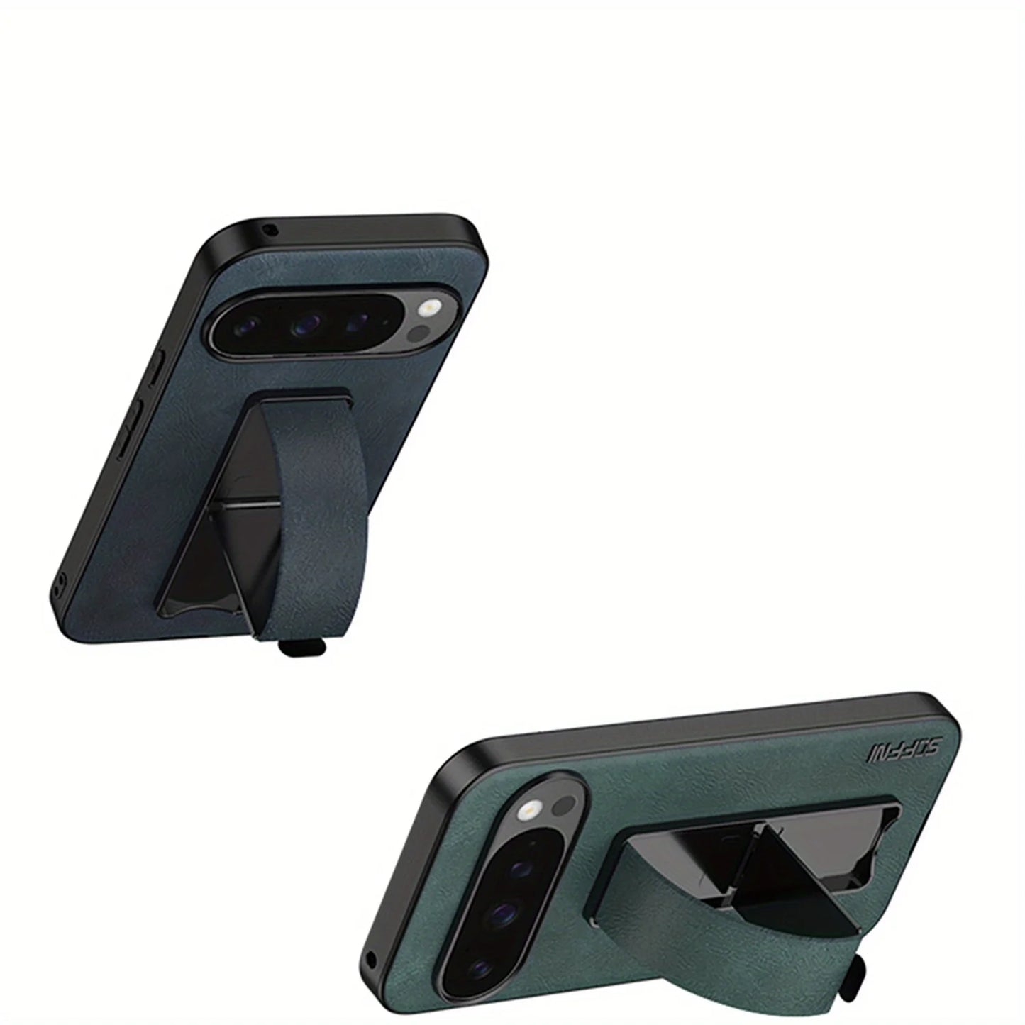 For Google Pixel 10 ProXL Case Luxury Leather Electroplating Wristband Stand Cover For Google Pixel 9A 9 Pro XL Shockproof Funda