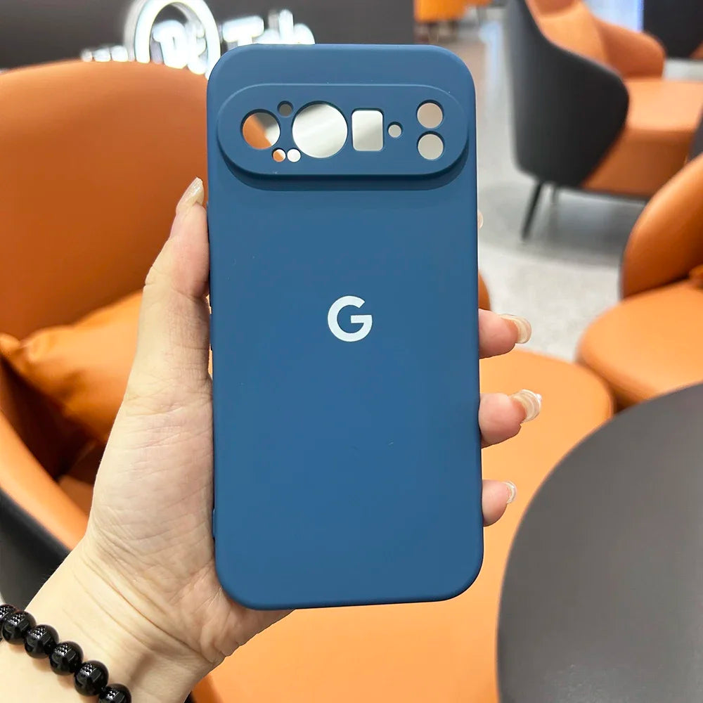 For Google Pixel 9 9a 8 8Pro 8a 7 7Pro 7a Case Liquid Silicone Soft Cover for Pixel 9ProXL 6 6Pro 6a 5 5a Shockproof Plain Cover