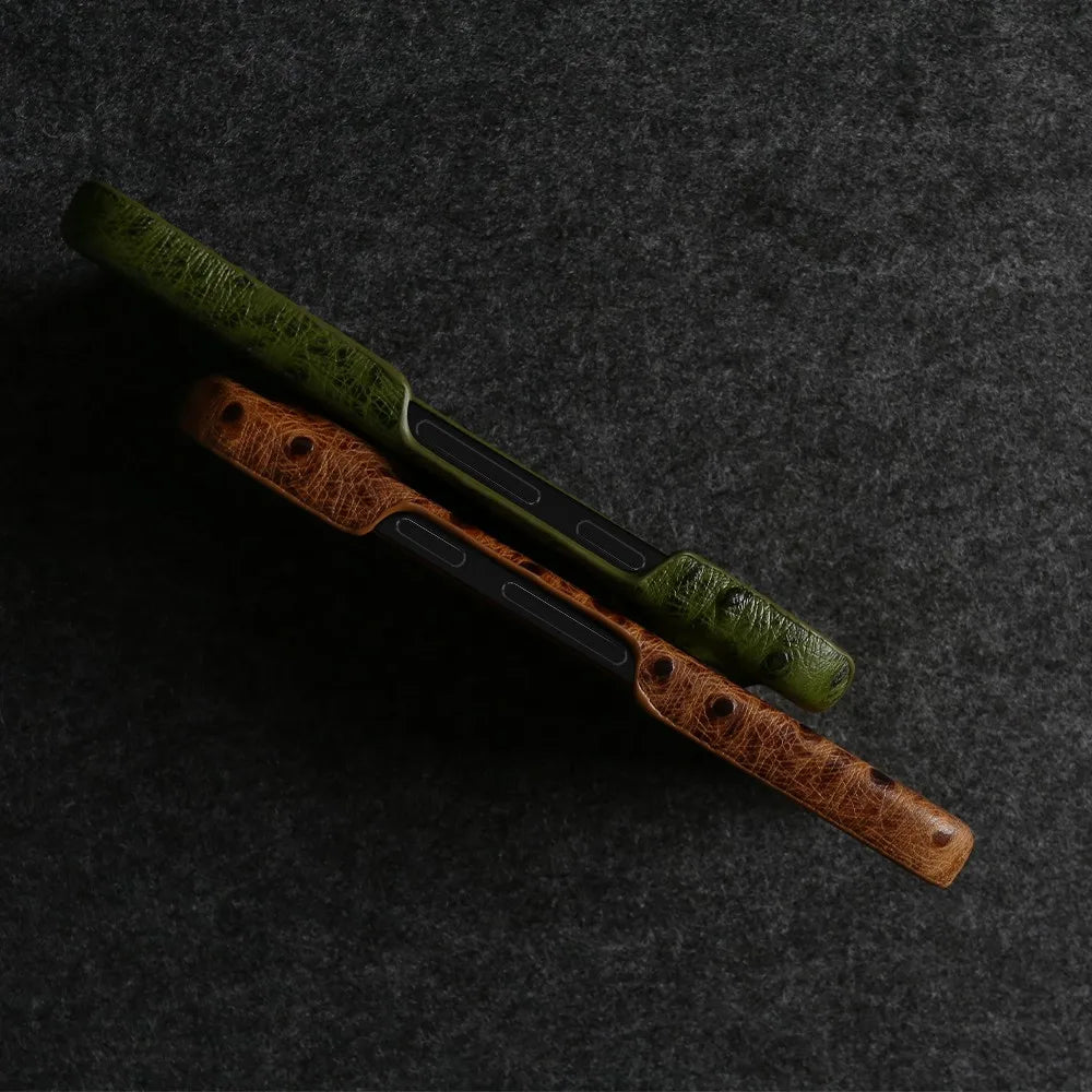 Ostrich Genuine Leather Case for Google Pixel 9 Pro 8Pro 7A 6Pro 6A 5A 9ProXL Luxury Cowhide Back Cover Coque Protective Shell